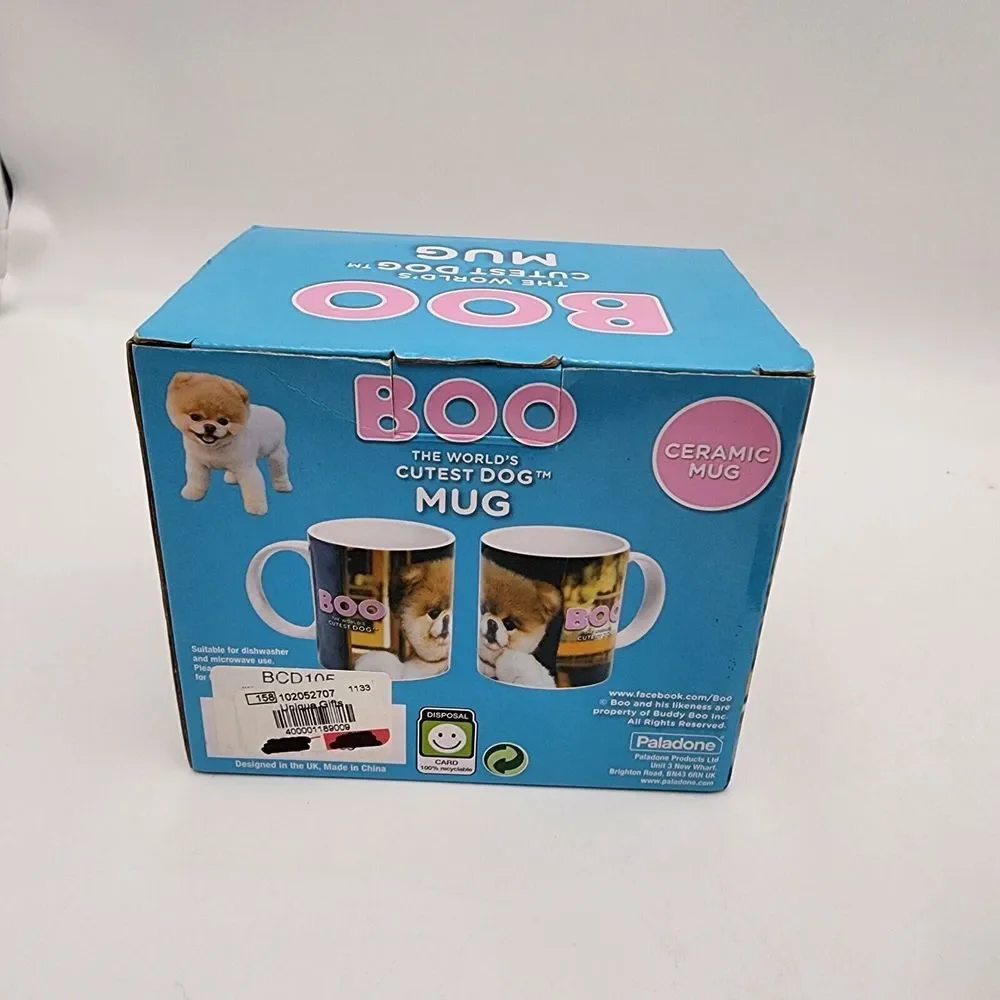 NEW BOO The World's‎ Cutest Dog MUG Pomeranian Puppy Ceramic PALADONE UK